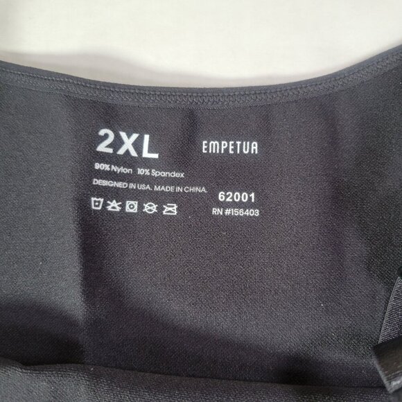 Empetua Black Scoop Neck Cami Shapewear Top #62001 Size 2XL - Picture 3 of 5
